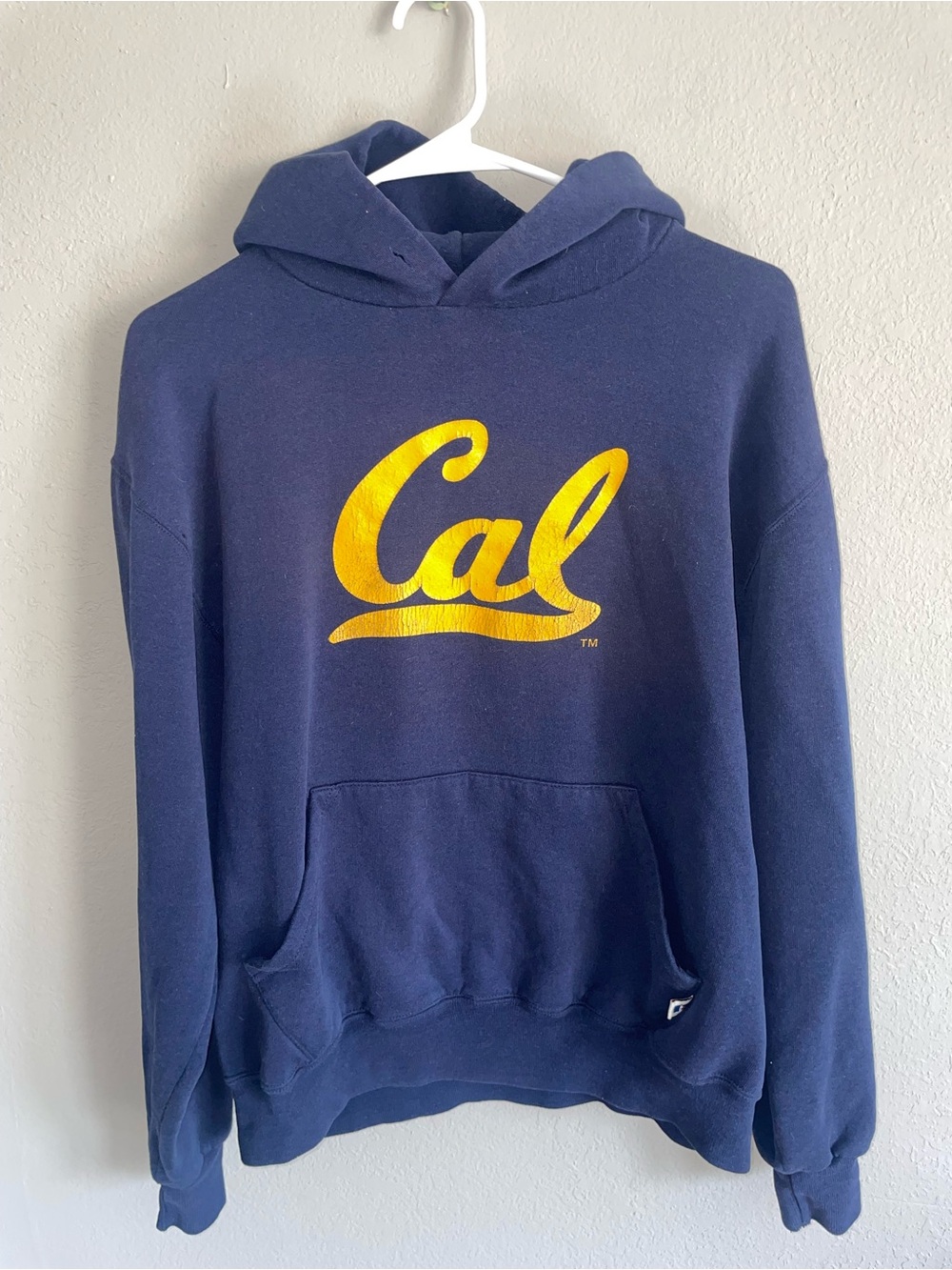 Russell Athletic Navy Hoodie with Gold Cal State Berkeley